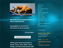 Tablet Screenshot of cappellaschoolofmusic.com